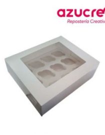 Caja 12 Minicupcakes C/Ventana Blanca Azucren