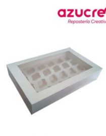 Caja 24 Minicupcakes C/Ventana Blanca Azucren