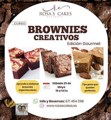 CURSO BROWNIES CREATIVOS EDICION GOURMET - SABADO 23 DE MAYO