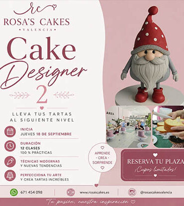 CURSO TRIMESTRAL CAKE DESIGN 2 - JUEVES 18 DE SEPTIEMBRE - MAÑANA