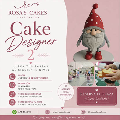 CURSO TRIMESTRAL CAKE DESIGN 2 - JUEVES 18 DE SEPTIEMBRE - MAÑANA