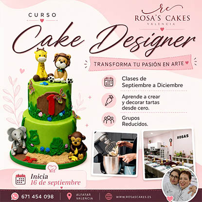 CURSO CAKE DESIGNER NIVEL I - 16 CLASES - INICIA 16 SEPTIEMBRE - PAGO MENSUAL 150.00