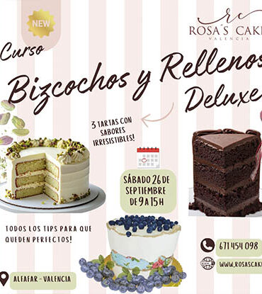 Curso Bizcochos y Rellenos DELUXE - SABADO 26 DE SEPTIEMBRE - 9.00 A 15.00 HS
