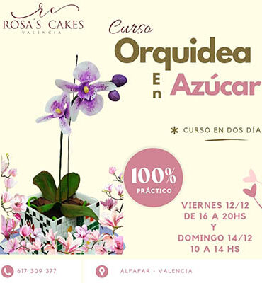 CURSO "ORQUIEDEA DE AZUCAR" - 2 CLASES - 12 de DICIEMBRE Y 14 de DICIEMBRE