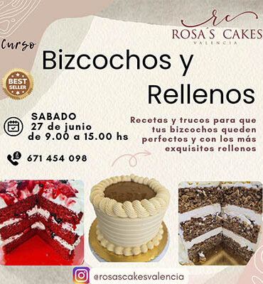 CURSO BIZCOCHOS Y RELLENOS - SABADO 27 DE JUNIO