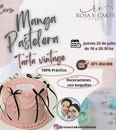 Curso TARTA VINTAGE - JUEVES 23 DE JULIO