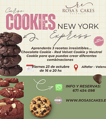 CURSO COOKIES NEW YORK EXPRESS - VIERNES 23 DE OCTUBRE - 16.00 A 20.00 HS