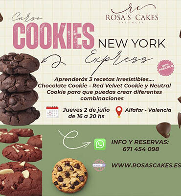 CURSO COOKIES NEW YORK EXPRESS - JUEVES 02 DE JULIO - 16.00 A 20.00 HS