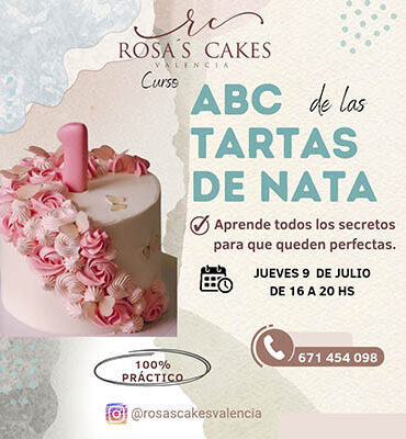 CURSO "ABC DE LAS TARTAS DE NATA" - JUEVES 9 DE JULIO 16 A 20 HS
