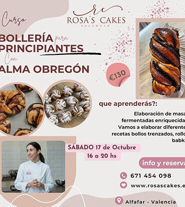 CURSO "BOLLERIA PARA PRINCIPIANTES " CON ALMA OBREGON - SABADO 17 DE OCTUBRE